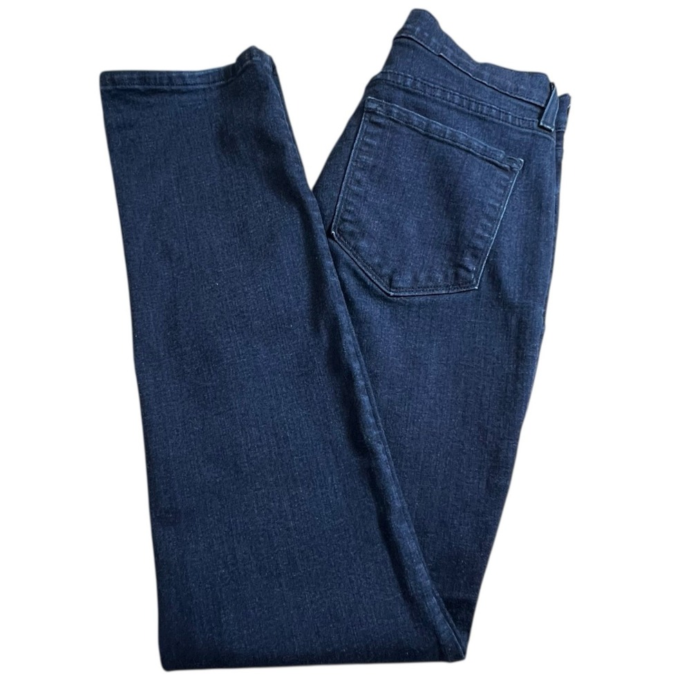 NYDJ Womens 6 Slim Straight Dark Wash Mid Rise Stretch Jeans